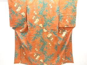 大正ロマン　紋錦紗笹枝梅模様着物